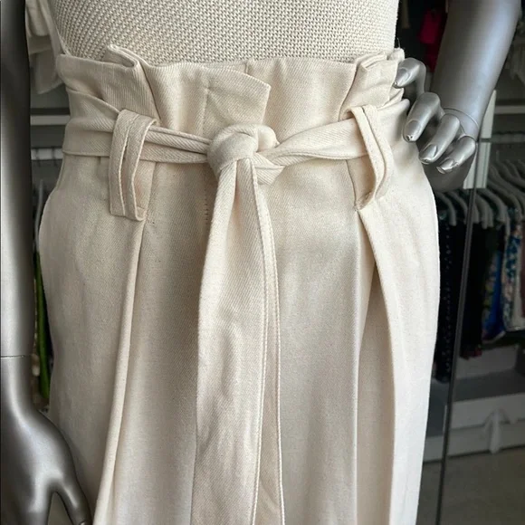 Zara Cream Wide Leg Jumpsuit with Paper-Bag Waist - Picture 5 of 12